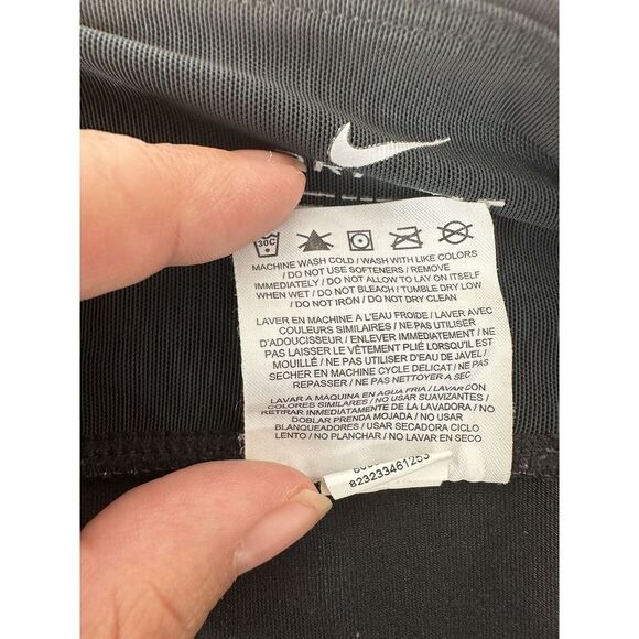 Nike Leggings Womens Small Cropped Mesh Panels Dri Fit Running Black Athletic - Picture 13 of 16